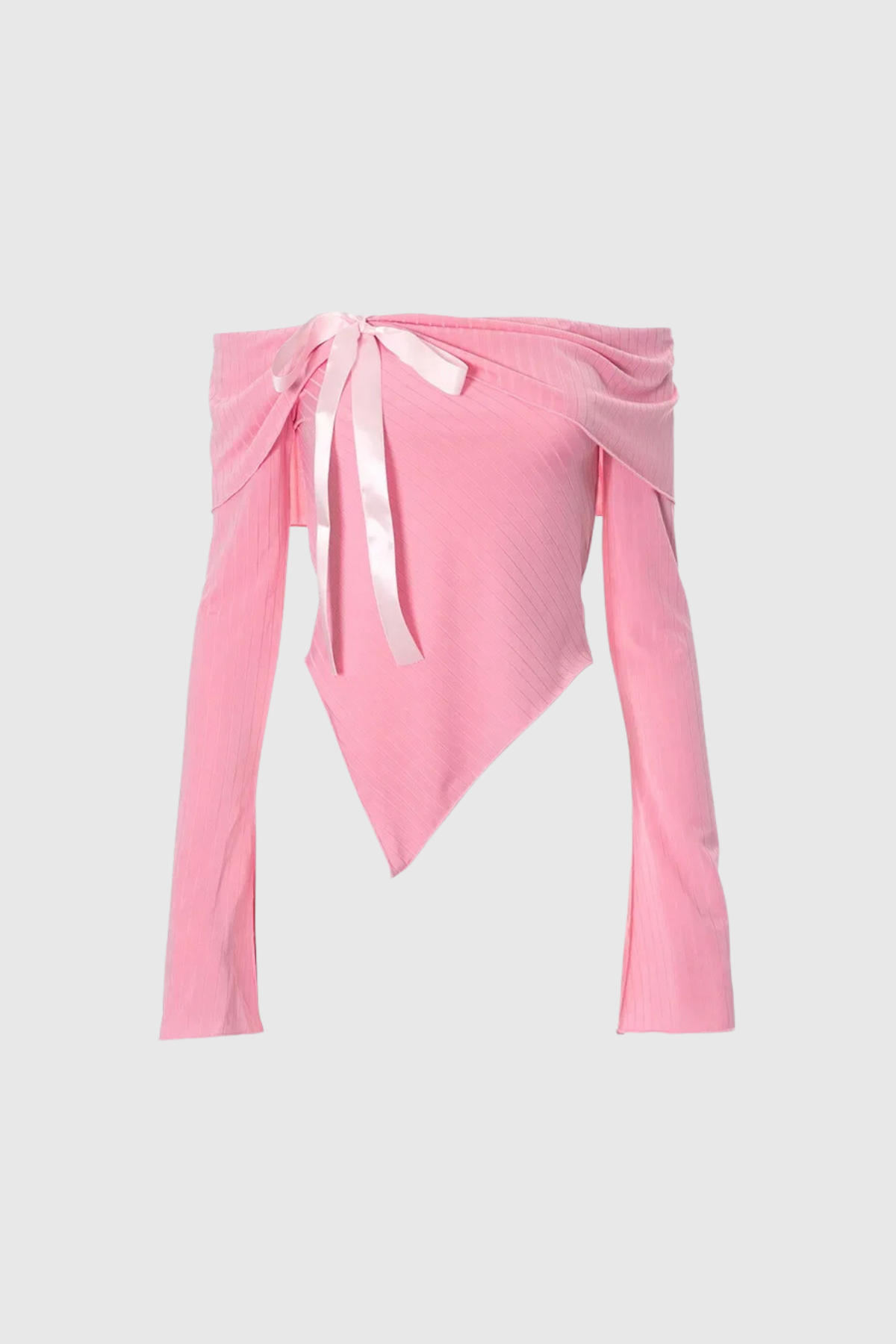 Acantha Düşük Omuz Fiyonklu Asimetrik Bodycon Üst