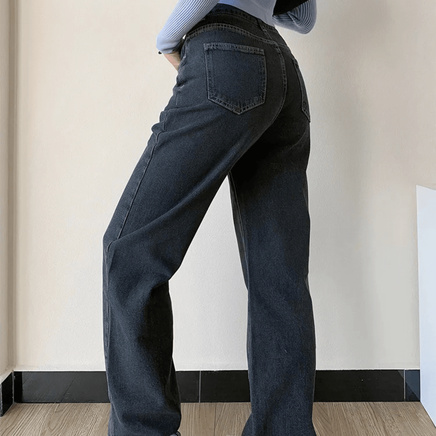 Düz Kesim Kot Pantolon