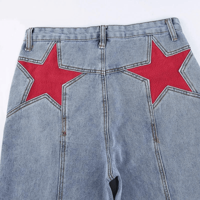 Kırmızı Yıldız Kot Pantolon